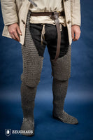Chainmail Chausses Flatring Riveted 9mm Steel Oiled-GoblinSmith