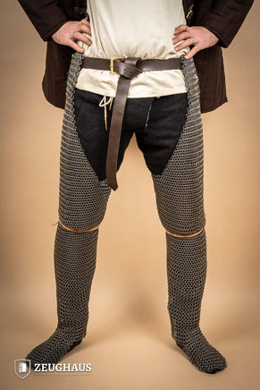 Chainmail Chausses Roundring 9mm Steel Oiled-GoblinSmith