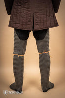 Chainmail Chausses Roundring 9mm Steel Oiled-GoblinSmith