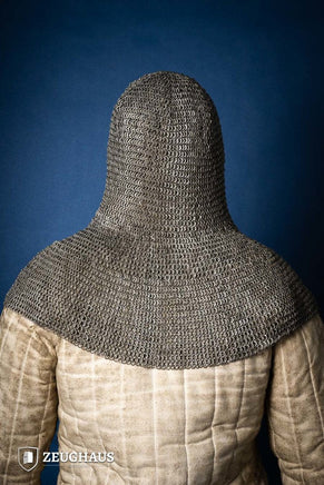Chainmail Hood Flatring Riveted 6mm Steel Oiled-GoblinSmith