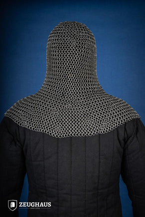 Chainmail Hood Roundring 9mm Steel Oiled-GoblinSmith
