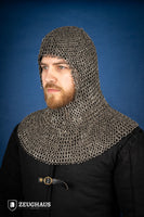 Chainmail Hood Flatring Riveted 9mm Stainless Steel-GoblinSmith