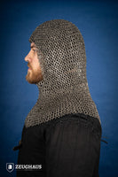 Chainmail Hood Flatring Riveted 9mm Stainless Steel-GoblinSmith
