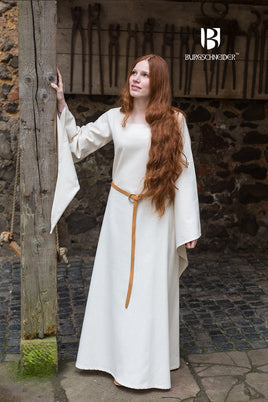 Trumpet Sleeve Under Dress Klara Natural-GoblinSmith