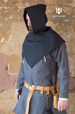 Skjoldehamn Cowl Knud Herringbone Black/Grey-GoblinSmith