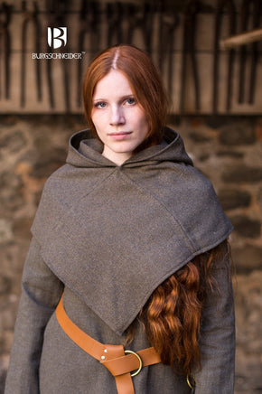 Skjoldehamn Cowl Knud Herringbone Olive/Grey-GoblinSmith