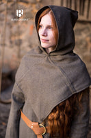 Skjoldehamn Cowl Knud Herringbone Olive/Grey-GoblinSmith