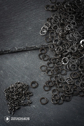 Loose Flat Rings With Rivets 9mm Burnished 1 kg-GoblinSmith