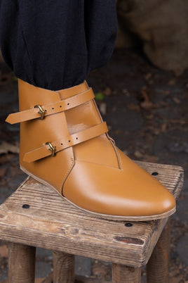 Medieval Half Boots Adelhelm Light Brown