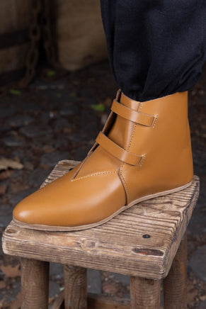 Medieval Half Boots Adelhelm Light Brown-GoblinSmith