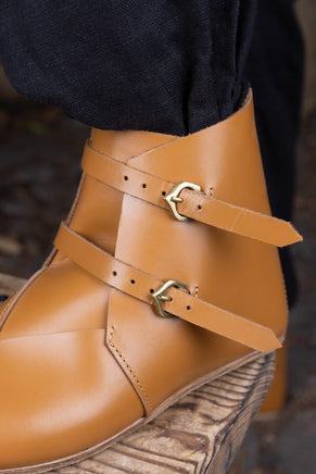 Medieval Half Boots Adelhelm Light Brown-GoblinSmith