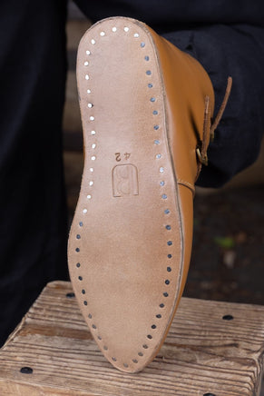 Medieval Half Boots Adelhelm Light Brown-GoblinSmith