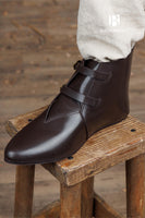 Medieval Half Boots Adelhelm Dark Brown-GoblinSmith