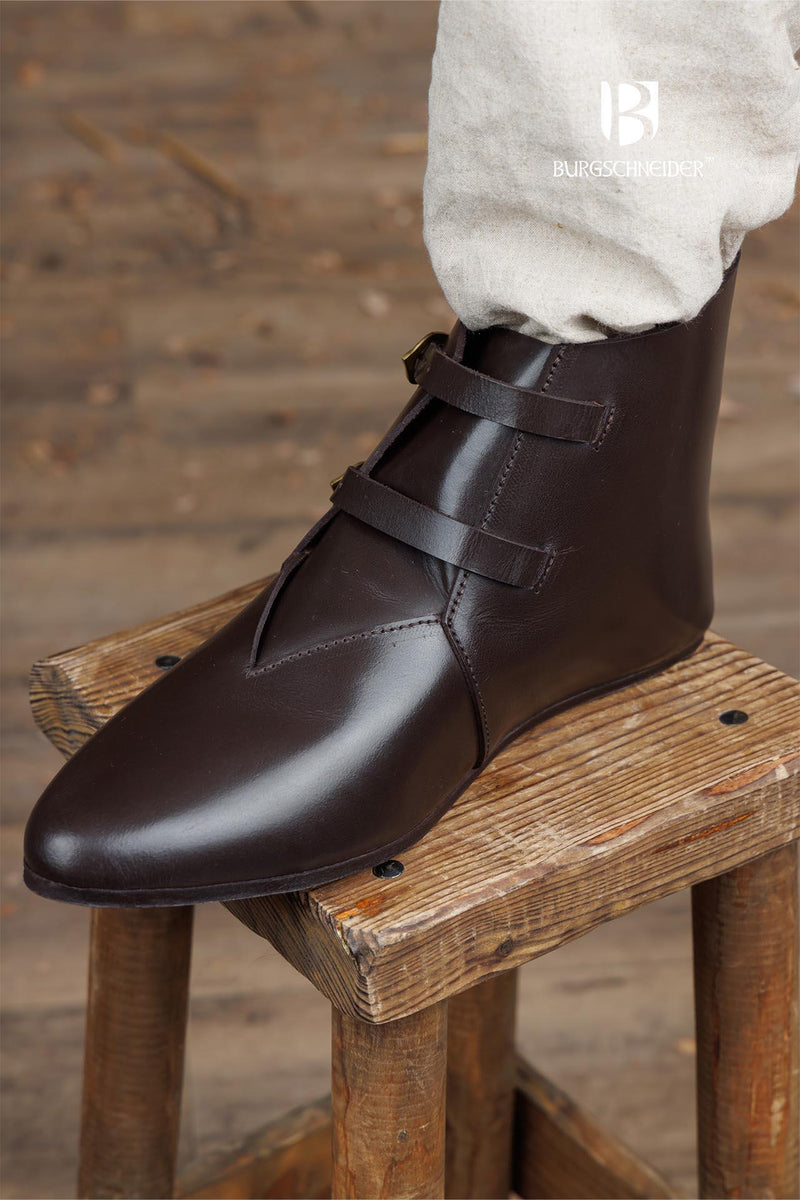 Medieval Half Boots Adelhelm Dark Brown| GoblinSmith
