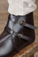 Medieval Half Boots Adelhelm Dark Brown-GoblinSmith