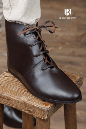 Medieval Half Boots Landolf Dark Brown-GoblinSmith