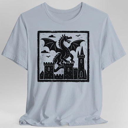 Medieval Woodcut Dragon Shirt-GoblinSmith
