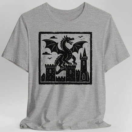 Medieval Woodcut Dragon Shirt-GoblinSmith