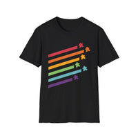 Meeple Shirt - Retro Rainbow Board Game Shirt-GoblinSmith