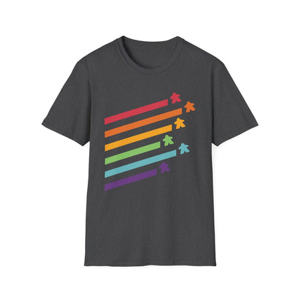 Meeple Shirt - Retro Rainbow Board Game Shirt-GoblinSmith