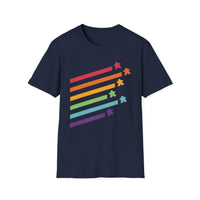 Meeple Shirt - Retro Rainbow Board Game Shirt-GoblinSmith