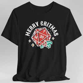 Merry Critmas D20 T-shirt-GoblinSmith