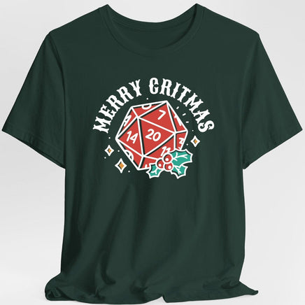 Merry Critmas D20 T-shirt-GoblinSmith