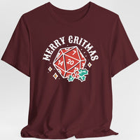 Merry Critmas D20 T-shirt-GoblinSmith