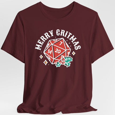 Merry Critmas D20 T-shirt-GoblinSmith
