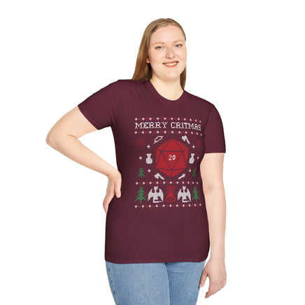 Merry Critmas Ugly Sweater T-shirt-GoblinSmith