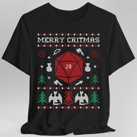 Merry Critmas Ugly Sweater T-shirt-GoblinSmith