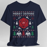 Merry Critmas Ugly Sweater T-shirt-GoblinSmith