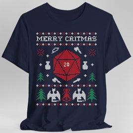 Merry Critmas Ugly Sweater T-shirt-GoblinSmith
