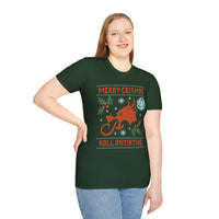 Merry Critmas Ugly Sweater T-shirt Roll Initiative-GoblinSmith