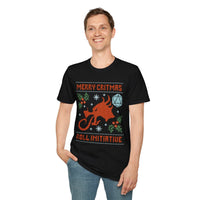 Merry Critmas Ugly Sweater T-shirt Roll Initiative-GoblinSmith