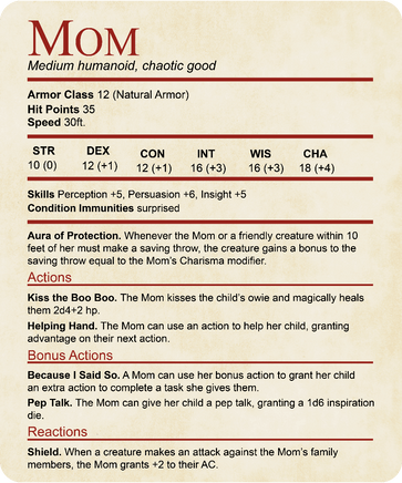 Mom DND Shirt - Funny Stat Block-GoblinSmith