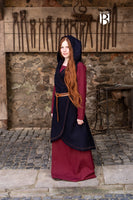 Wool Wrap Dress Myrana Dark Blue-GoblinSmith