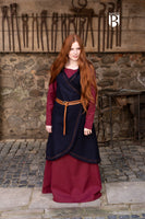 Wool Wrap Dress Myrana Dark Blue-GoblinSmith