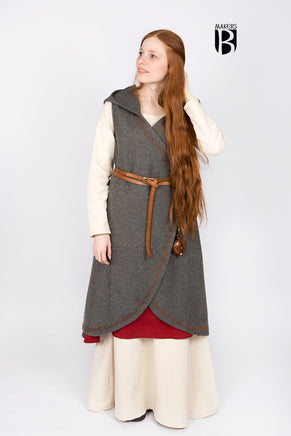 Wool Wrap Dress Myrana Dark Grey-GoblinSmith