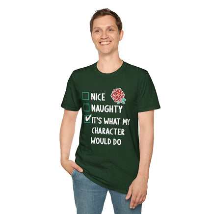 Naughty & Nice Christmas D&D T-Shirt-GoblinSmith