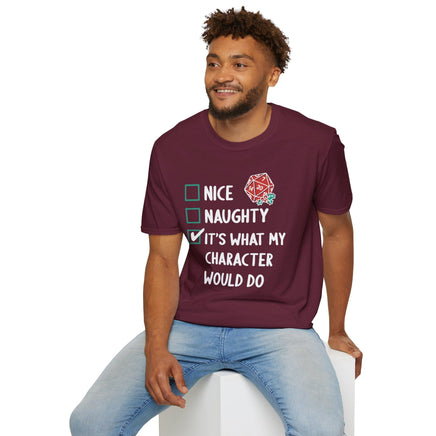 Naughty & Nice Christmas D&D T-Shirt-GoblinSmith