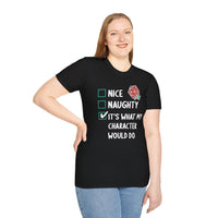 Naughty & Nice Christmas D&D T-Shirt-GoblinSmith