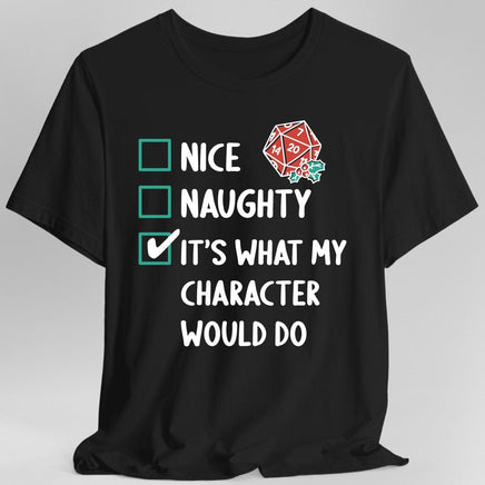 Naughty & Nice Christmas D&D T-Shirt-GoblinSmith