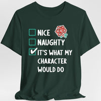 Naughty & Nice Christmas D&D T-Shirt-GoblinSmith
