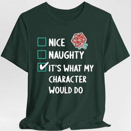 Naughty & Nice Christmas D&D T-Shirt-GoblinSmith