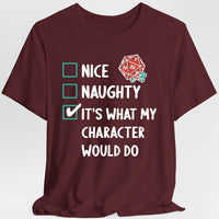 Naughty & Nice Christmas D&D T-Shirt-GoblinSmith
