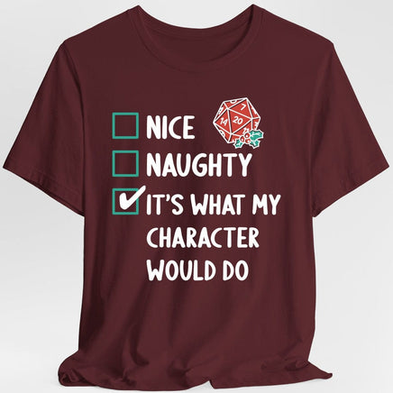 Naughty & Nice Christmas D&D T-Shirt-GoblinSmith