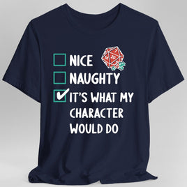 Naughty & Nice Christmas D&D T-Shirt-GoblinSmith