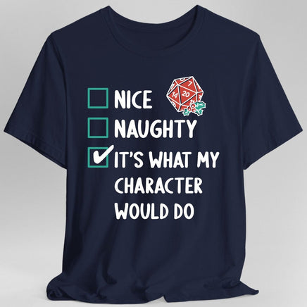 Naughty & Nice Christmas D&D T-Shirt-GoblinSmith