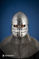 Norman Faceplate Spangenhelm 1,6mm Polished-GoblinSmith